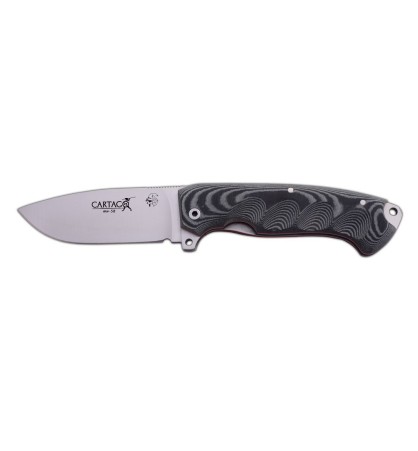 Navaja J&V CARTAGO MICARTA NEGRA FUNDA PIEL