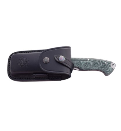 Navaja J&V CARTAGO MICARTA VERDE FUNDA PIEL