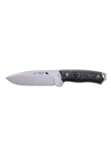 Cuchillo J&V CHACAL MAKRO MICARTA NEGRA FUNDA PIEL