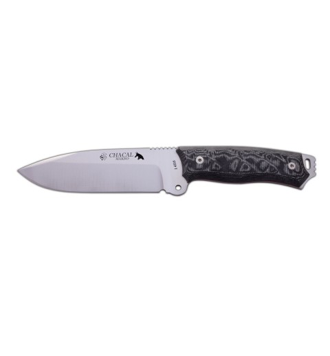 Cuchillo J&V CHACAL MAKRO MICARTA NEGRA FUNDA CORDURA