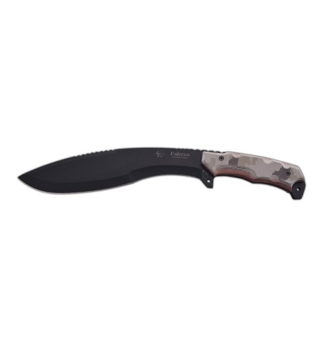 Cuchillo J&V FALCRAN LACADO NEGRO MICARTA CAMO PIXEL ARIDO