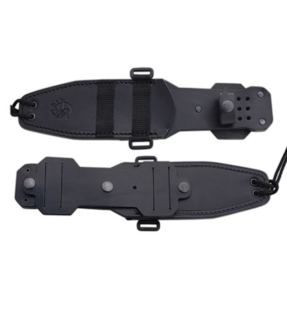 Cuchillo J&V WOLF MICARTA NEGRA FUNDA PIEL