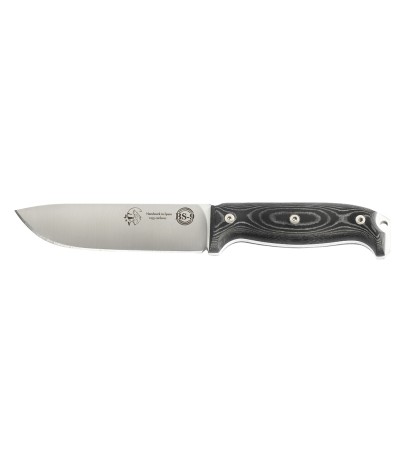 Cuchillo J&V BS9 MICARTA NEGRA FUNDA PIEL