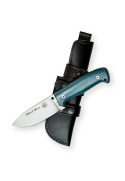 Cuchillo J&V Modelo BLACKBEAR TURQUESA FUNDA PIEL