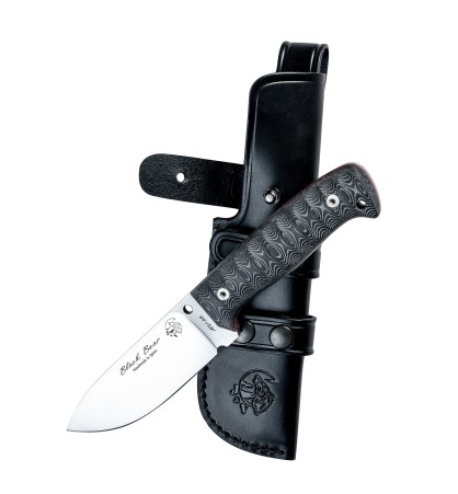 Cuchillo J&V BLACKBEAR GRIS FUNDA PIEL