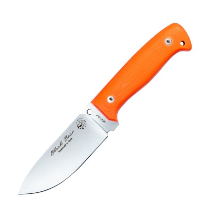 Cuchillo J&V BLACKBEAR NARANJA FUNDA PIEL