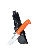 Cuchillo J&V BLACKBEAR NARANJA FUNDA PIEL