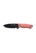 Cuchillo J&V CHACAL MICARTA NARANJA LACADO NEGRO FUNDA PIEL